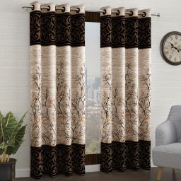 215 cm (7 ft) Polyester Semi Transparent Door Curtain (Pack Of 2)-image-96