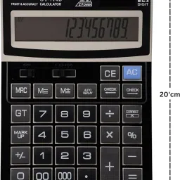 shiva OT-714D Orbit 14 Digit Extra Large Display, 112 Steps check, Auto Replay, High Quality FinancialCalculator image 2