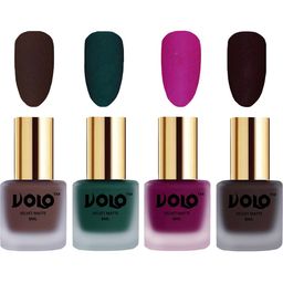 VOLO Set Of 4 Velvet Matte Nail Polish - 8 ml Each - 2 - 12 - 14 - 45-15