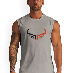 3Colors Printed Round Neck Gym VEST-CCUT-HORN-GREY_M-image-49