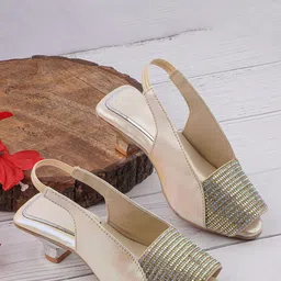 LMG Lifestyle Girls Embellished Kitten Mules-29