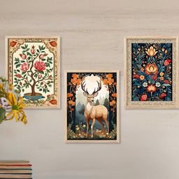 Floral Wall Art With Frame Home Decor Wall Painting For Living Room Office Bedroom-image-98