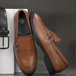 House of Pataudi Men Formal Slip On Round Toe Loafers-image-63
