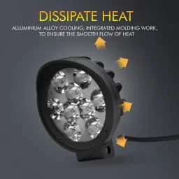 autopowerz 9 led cap 27 watt led light Pair with switch Fog Lamp Car LED (12 V, 27 W) image 2
