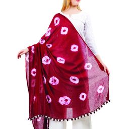 Way2Like Bandhani Printed Pure Cotton Hijab Scarf Wrap Dupatta-picture-5