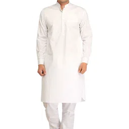 Exotic India Men Pure Cotton Pathani Kurta with Pyjama-picture-18