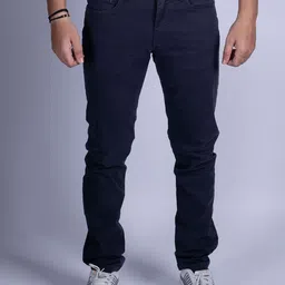 HUE & HIDE Men Relaxed Joggers Trousers-image-64