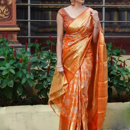 Visit Wear Woven Design Zari Pure Silk Banarasi Saree-image-62