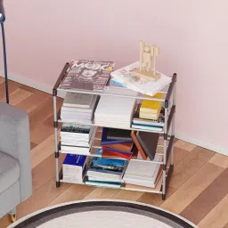 srmaji store Multipurposar Storage rack Plastic Open Book Shelf image 3