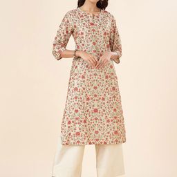 RANGMANCH BY PANTALOONS Floral Printed Straight Kurta-image-71