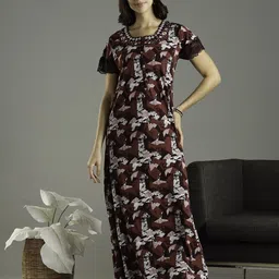 9shines Label Printed Maxi Nightdress-picture-45