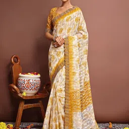 Dori Floral Printed Embellished Beads and Stones Saree-picture-21