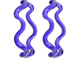 NMII Set of 2 Zig Zag Crystal Glass Bangles image 3