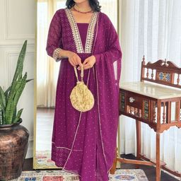 Siya Fashion Women Bandhani Printed Kurta with Trousers & Dupatta-picture-10