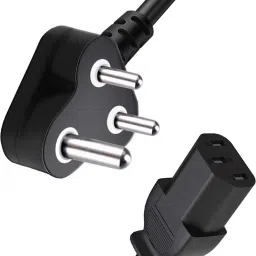 Fedus Power Cord 1.8M 6Feet Replacement Power Cable, India Plug IEC Computer Mains Power Cable Cord for Desktop 3 pin power cable for PC, power cable for monitor SMPS and Printer, Power Supply, TV, 120 W Adapter-19