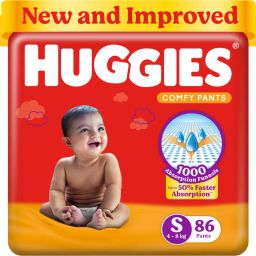 Comfy Baby Diaper Pants, Upto 50% Faster Absorption - S-21