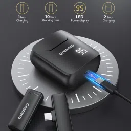 grenaro Wireless Mic with Digital Display Charging Case, Type-C Android (Singel Android) Microphone image 2
