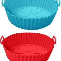 Reusable Baking Tray | Silicone Air Fryer Basket & Baking Tray | 2 Pcs Air Fryer-image-96