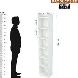 lussomobily Engineered Wood Open Book Shelf image 2