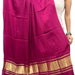 Pure Silk Solid Pink Women Dupatta-image-16