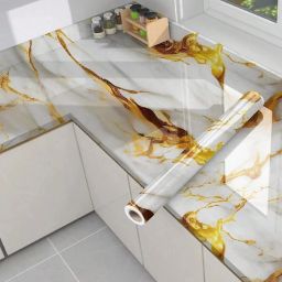 200 cm Gold Kitchen Foil Self Adhesive Sticker-image-17