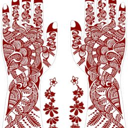 Temporary Mehndi Mandala Double Both Side Tattoo Waterproof For Women Sticker-21