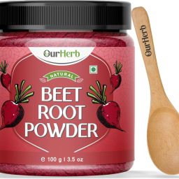 Pure & Natural Beetroot powder for Health, Skin & Hair with Wooden Spoon - 100g-image-31