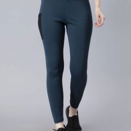 Solid Women Blue Tights-image-11