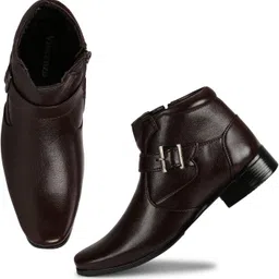 vincenzo Royal Look Shoes for Men/Casual Shoes for Men/Latest Patent Leather Zip/Chain Boots For Men-picture-0