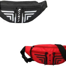 prikli combo sweg black ,red waist bag Fanny Pack Combo for Men Women Travel Bags Waist Bag-image-5