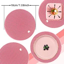 besillia Silicone Trivets Mat Multi-Purpose Drying Trivet Mat Anti Slip Trivet image 2