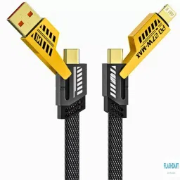 FLASHDART USB Type C Cable 13 A 1 m Braided 4 in 1 65W Fast Charging Cable Compatible for- & Android with MFI Certified (1 Meter)-17