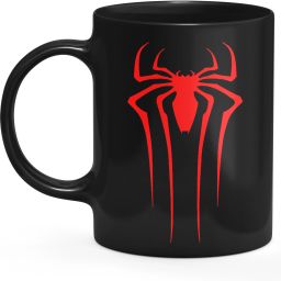 Spiderman Avenger Marvel Movie Logo Design Black Ceramic Coffee Mug-image-98
