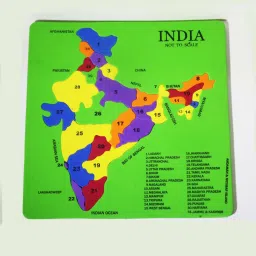 stylein Combo of Foam IndiaMap with States & WorldMap with Continents Jigsaw Puzzle 1+1 image 2