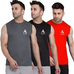 kroptee Pack of 3 Men Vest-picture-2