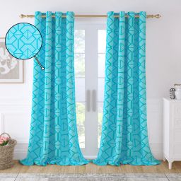 275 cm (9 ft) Cotton Room Darkening Long Door Curtain Single Curtain-image-80