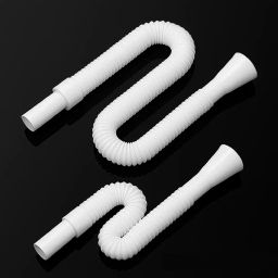 (P OF 2) PVC HOSE PIPE FOR WASH BASIN/ SINK 1.20 PVC Kitchen Pipe for Sink/ Waste/ Wash Basin Expandable & Flexible Drain Pipe Hose Pipe-image-20