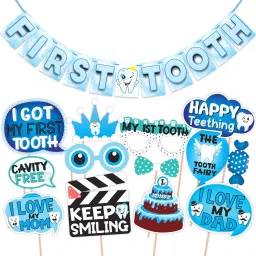 First Tooth Props, My First Tooth Banner, Baby First Tooth Decoration Item (3) Photo Booth Board-2