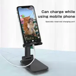 WHISTLE9 FOLD Mobile Stand Holder-[2020 Updated] Adjustable Cell Phone Stand, Foldable Portable Desktop Table Stand Phone Holder,Angle Height Adjustable Phone Stand Holder for Desk Tablet Stand, Fully Foldable | Angle Height Adjustable | Tab & Phone Holder Stand for Desk, Cradle, Dock, Desktop Tablet Stand Compatible with Smartphones & Tablets Mobile Holder image 4