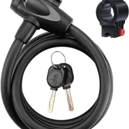 Anti Theft Lock Computerizes 2 Keys Advance Cable Wire Lock with Mount Brackets Bicycle Lock-image-85