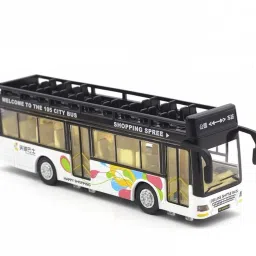 Diecast Metal Toy Bus London Bus Light Sound Pullback For Kids Sight View Bus-picture-31