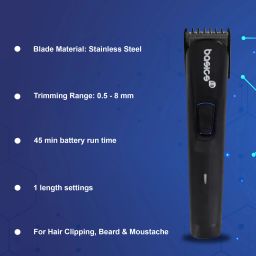 Basics IND BS-522 Trimmer 45 min Runtime 1 Length Settings-20