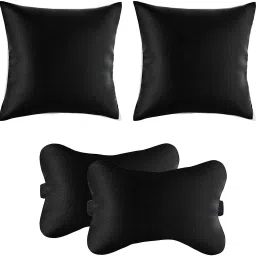 Black Leather Car Pillow Cushion for Universal For Car-image-108