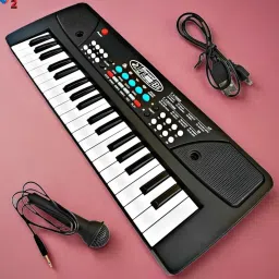 A733 Piano Toy with Microphone, USB Power Cable & Sound Recording Function Best Birthday Gift for Boys and Girls Musical Instruments Latest Analog Analog Portable Keyboard-37