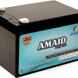 AMAID -Standard 12V 12AH SMF Battery for Use in UPS/Solar and More Instruments. 12 V Offline/Standby Tower Model UPS 2 Outlet Plugs-32