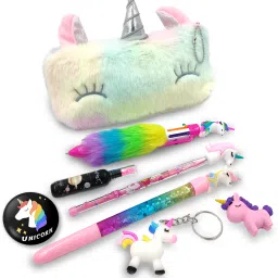 Unicorn Designed Pencil Box Pouch With Unicorn Accessories For Kids Unicorn Designed Art Canvas Pencil Box-6