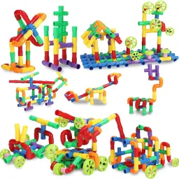 pulsbery Assembling Shape Building Block Activity Fun and Learning Train (Multi) Blocks image 4