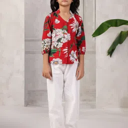 SANSKRUTIHOMES Girls Pure Cotton Printed Night suit-image-50