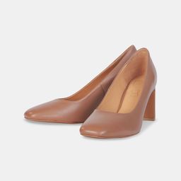 HEEL YOUR SOLE Leather Party Block Pumps-42
