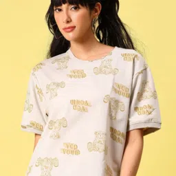 V-Mart Printed Short Sleeves Round Neck T-shirt-image-13